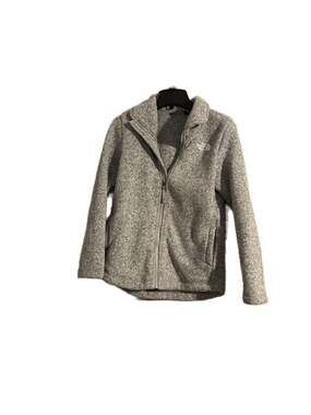 The North Face Girls' Maggy Sweater Full Zip Fleece Jacket Grey Heather Size M (